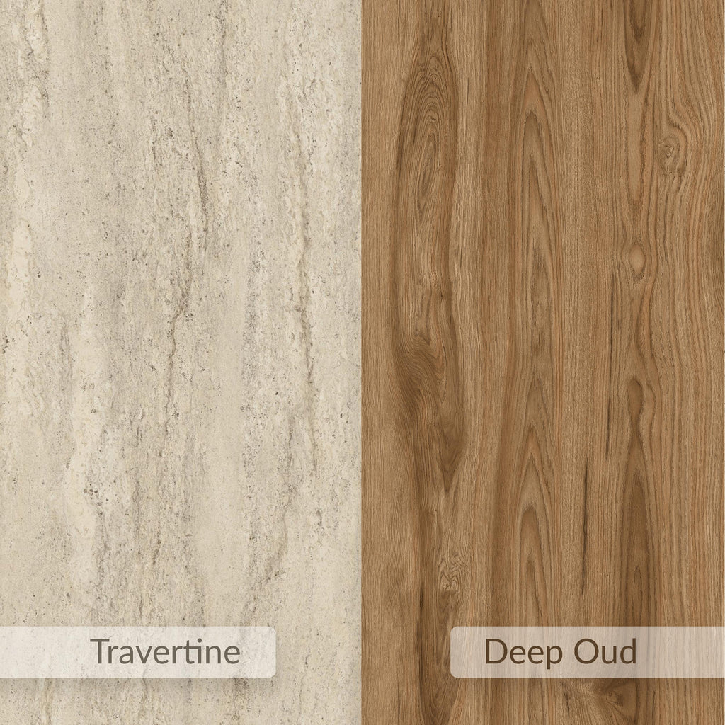 Buffet Norm 2 portes Chêne naturel-Grès 100 x 40,5 x 82,9 cm