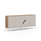 Buffet moderne Vesco Chêne naturel grès 180cm