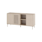 Nouveau buffet Inca 3 portes avec étagères ouvertes