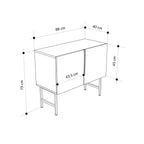 Meuble console Tona – Unité de rangement à 2 portes