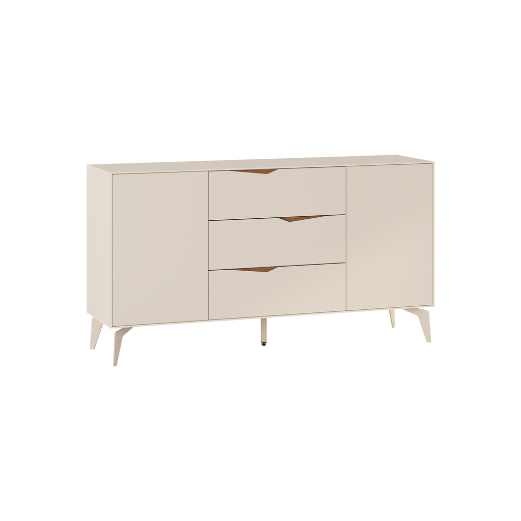 Console bahut Jaden 3 tiroirs 2 portes Sandstone 150 x 40 x 81,2 cm