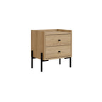 Table de chevet Malte avec 2 tiroirs
