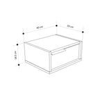 Table de chevet murale Eco – Table de nuit flottante avec tiroir