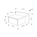 Table de chevet murale Dotta – Table de chevet flottante