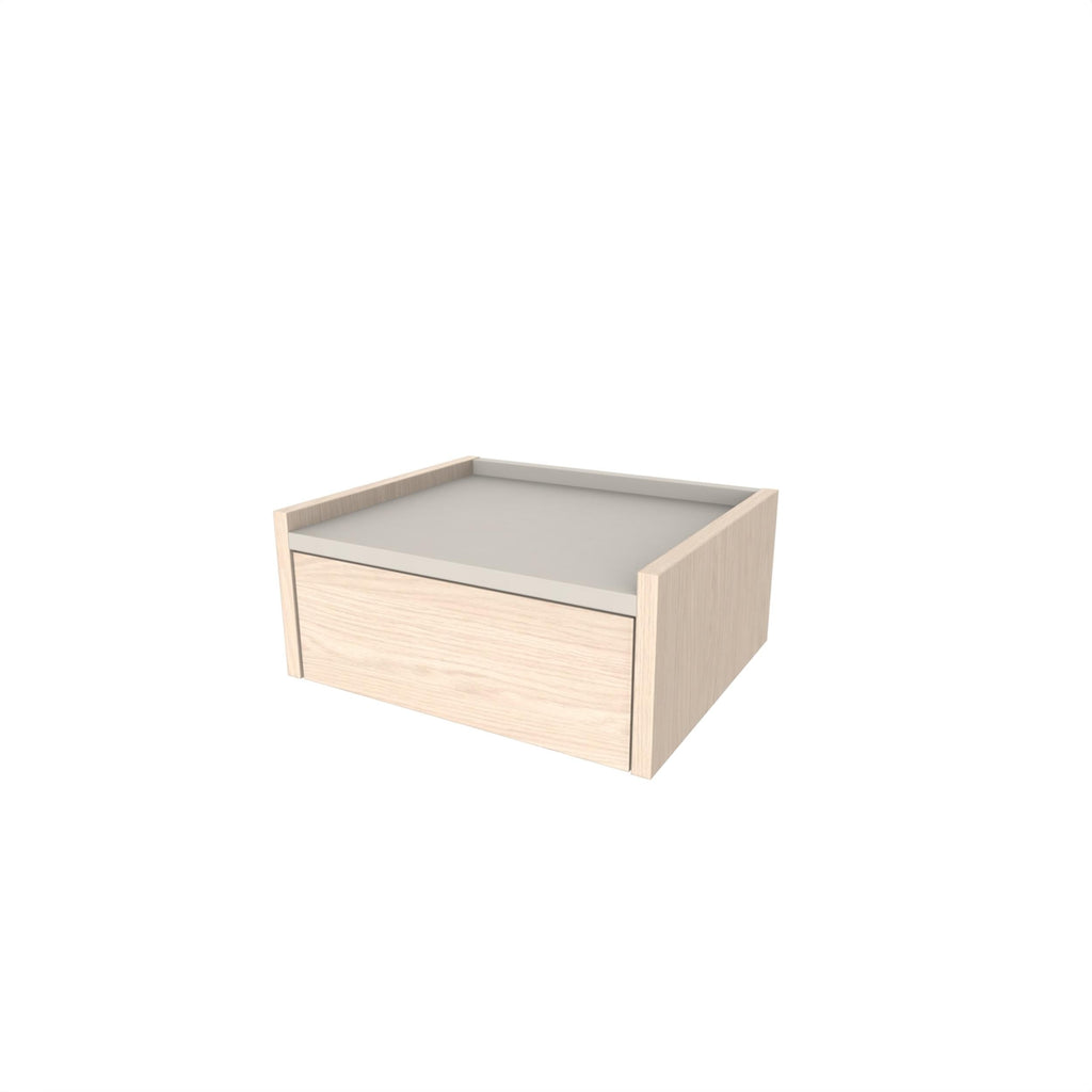 Table de chevet flottante Brisa avec tiroir et étagère supérieure