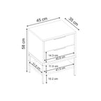 Table de chevet Mars en chêne Whiskey L45cm