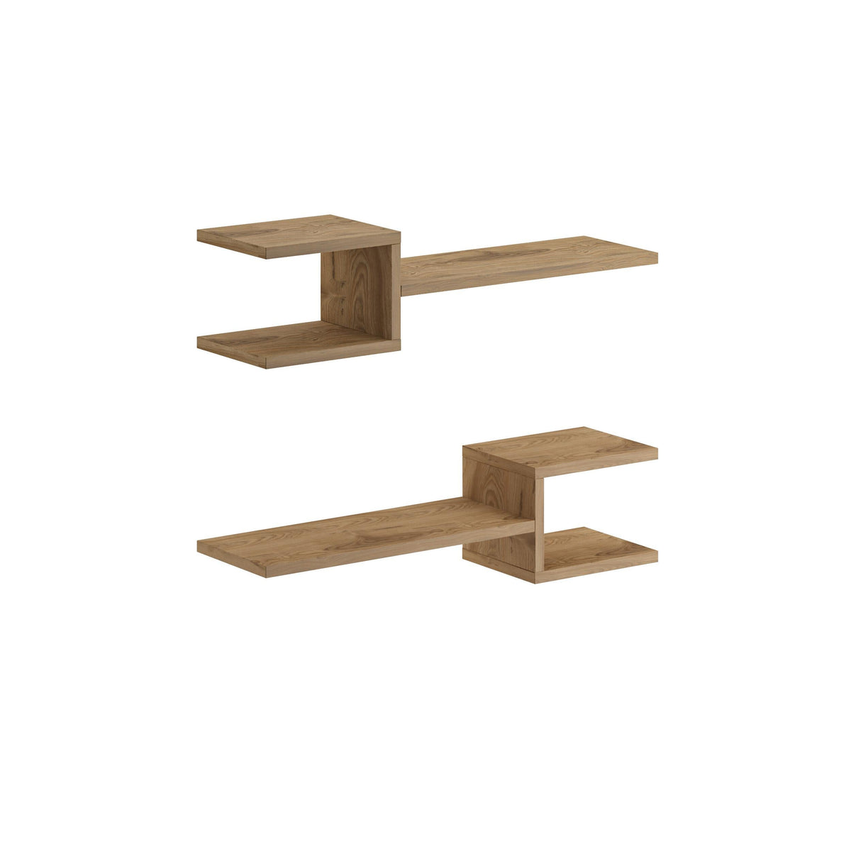 Lot d'étagères flottantes modernes Fork 18,2 cm de profondeur