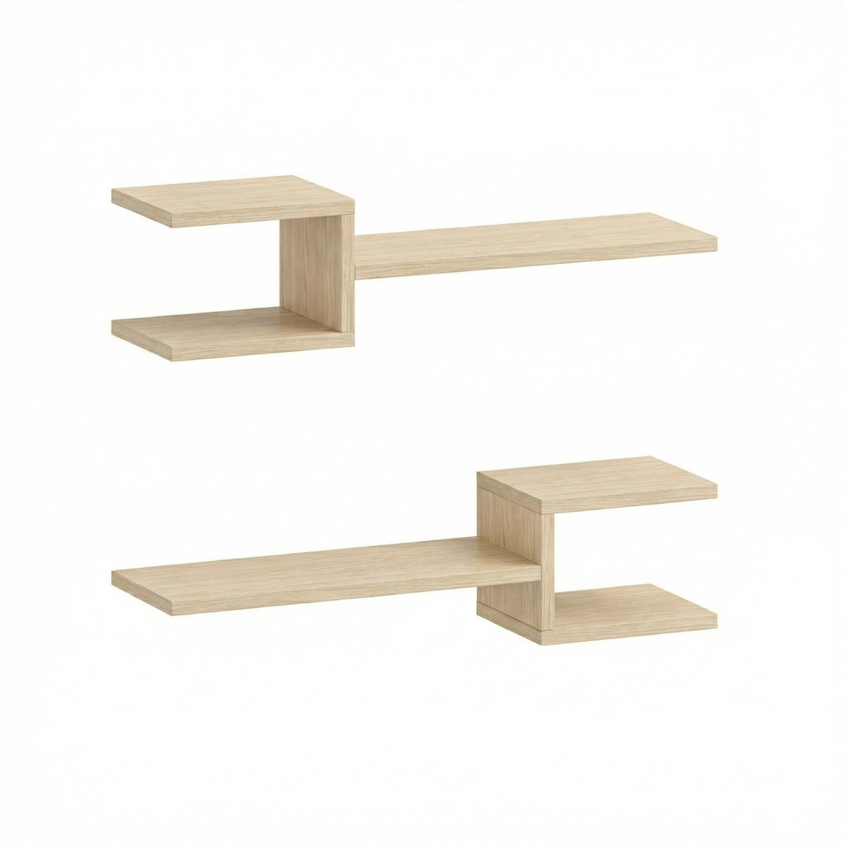 Lot d'étagères flottantes modernes Fork 18,2 cm de profondeur