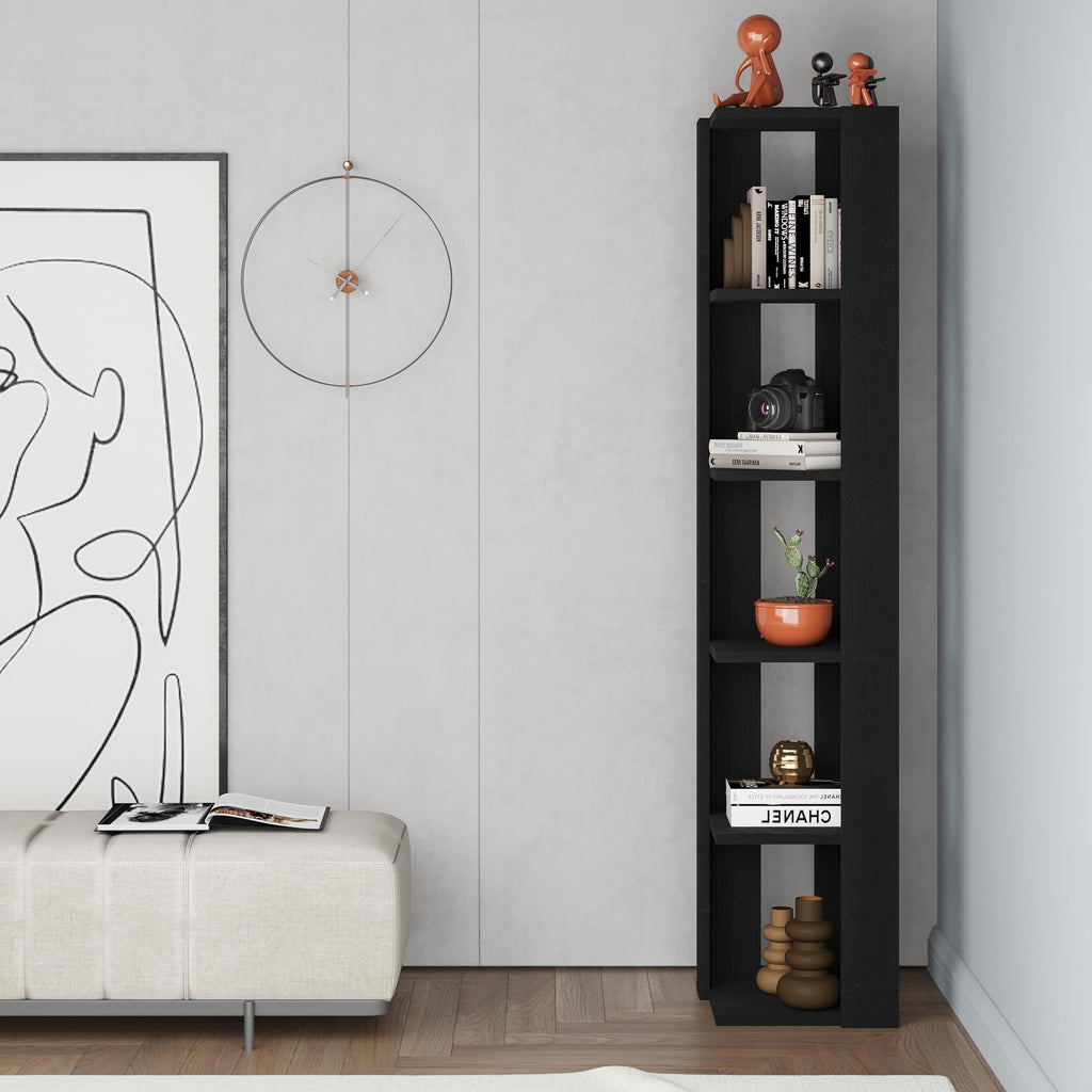 Nati Bibliothèque d'Angle Moderne Étagère de Présentation Haute 161cm
