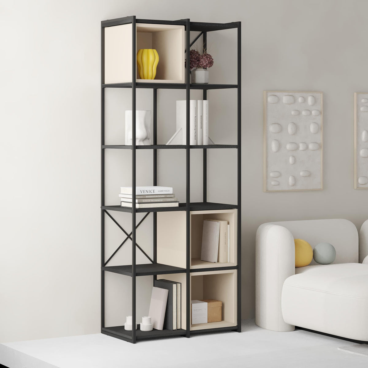 Ensemble Bibliothèque Industrielle Vale Midi 39 x 70,7 x 179 cm