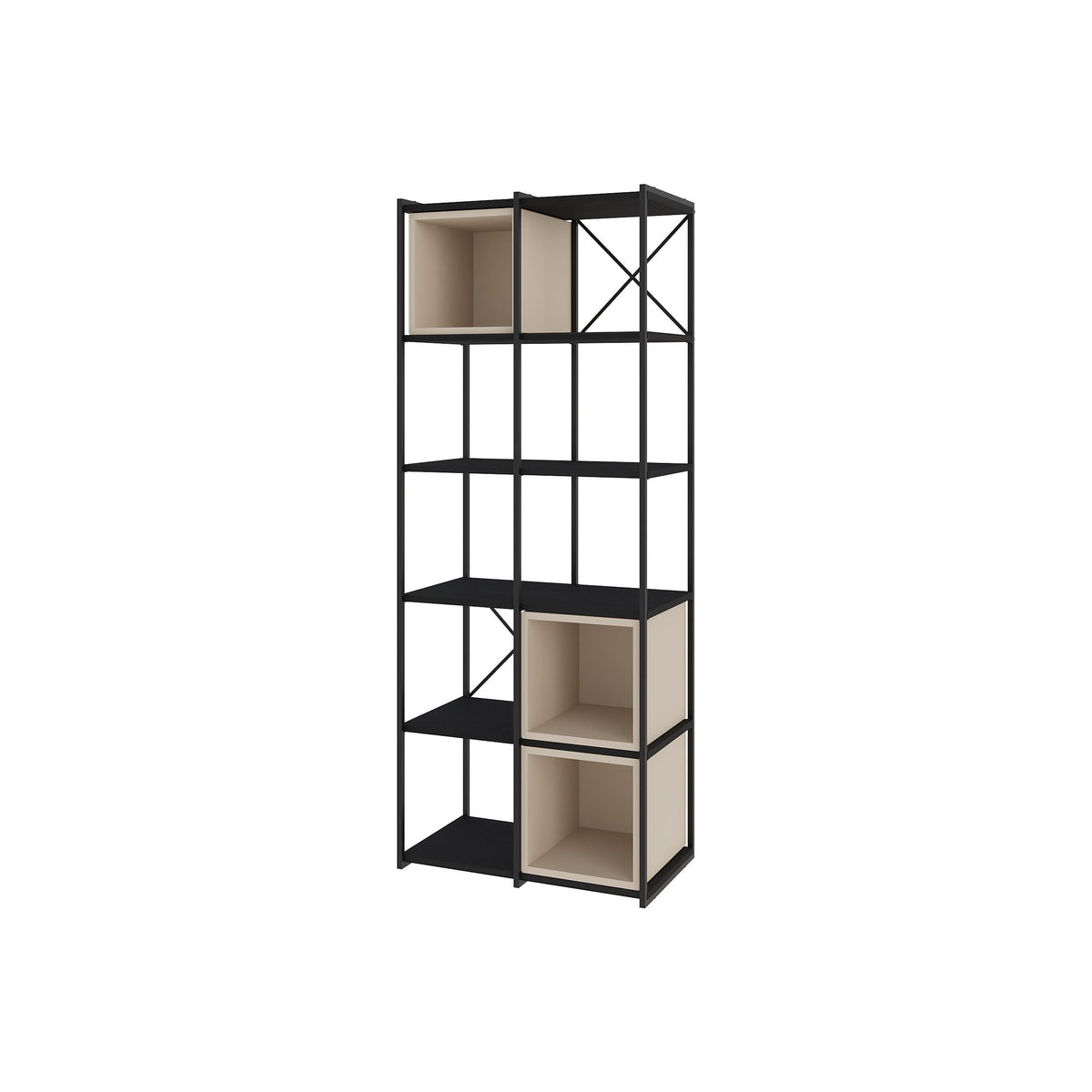 Ensemble Bibliothèque Industrielle Vale Midi 39 x 70,7 x 179 cm