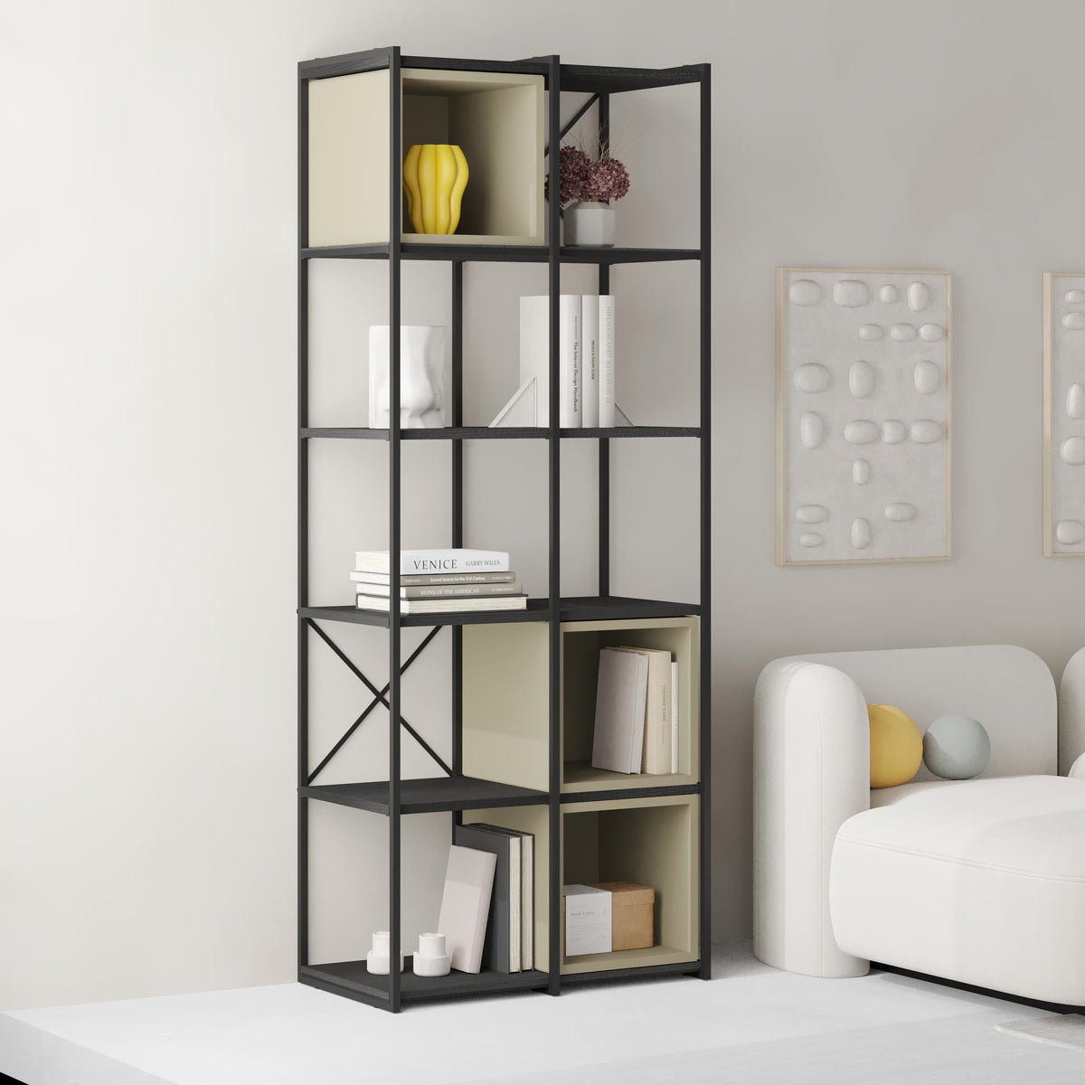 Ensemble Bibliothèque Industrielle Vale Midi 39 x 70,7 x 179 cm