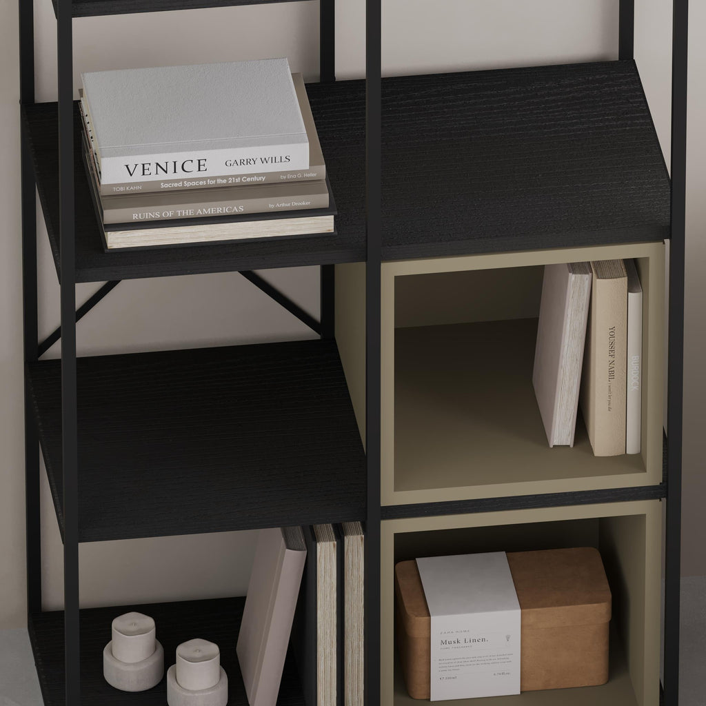 Ensemble Bibliothèque Industrielle Vale Midi 39 x 70,7 x 179 cm