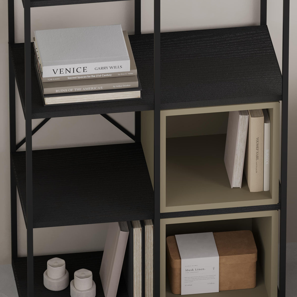 Ensemble Bibliothèque Industrielle Vale Midi 39 x 70,7 x 179 cm