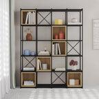 Ensemble bibliothèque industrielle Vale Maxi 39 x 140 x 179 cm