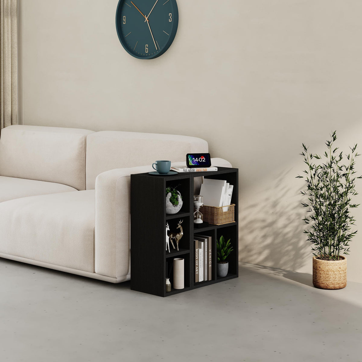 Bibliothèque basse Combayn – Meuble de rangement modulaire