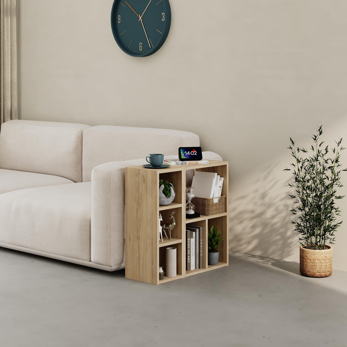 Bibliothèque basse Combayn – Meuble de rangement modulaire
