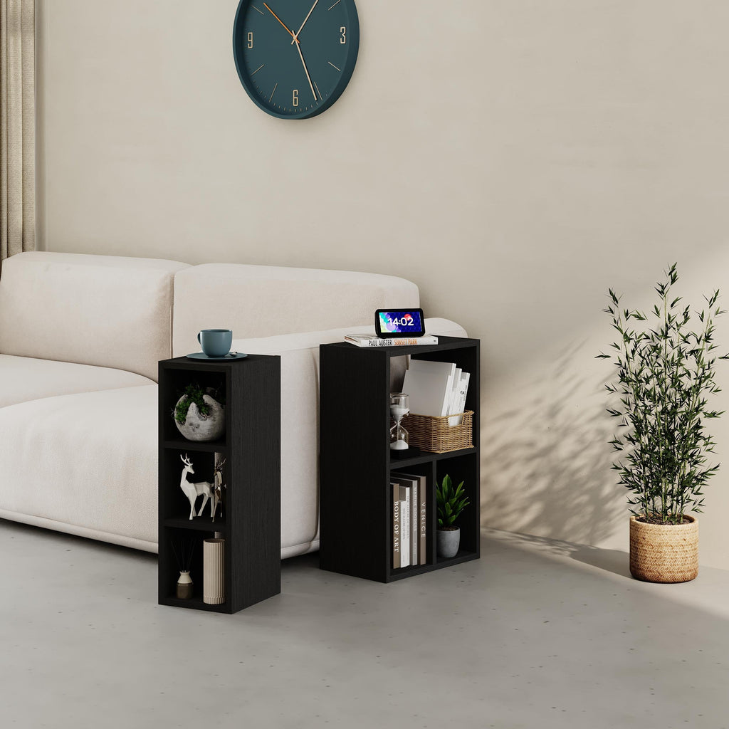 Petite bibliothèque basse Combayn – Meuble de rangement modulaire
