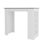 Table de bar de cuisine moderne Swallow – Table à manger avec étagères de rangement