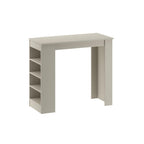 Table de bar de cuisine moderne Swallow – Table à manger avec étagères de rangement