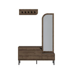Meuble d'entrée Mila 3-en-1 avec miroir et range-chaussures
