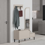 Meuble d'entrée Mila 3-en-1 avec miroir et range-chaussures