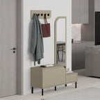 Meuble d'entrée Mila 3-en-1 avec miroir et range-chaussures