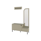 Meuble d'entrée Mila 3-en-1 avec miroir et range-chaussures