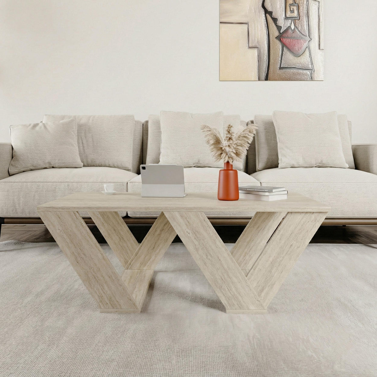 Table basse polyvalente Pipra Modern Coffee H 40cm