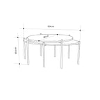 Lot de tables basses rondes et ovales Odelia