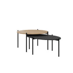 Lot de tables basses rondes et ovales Odelia