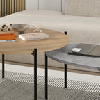 Lot de tables basses rondes et ovales Odelia