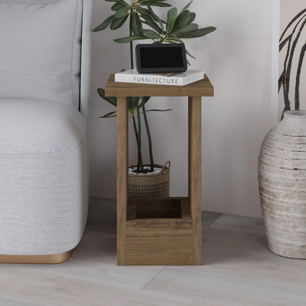 Table d'appoint Tasos – Table d'appoint compacte et moderne pour chevet et canapé