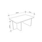 Table basse rectangulaire Hillary – Table de salon moderne 100 cm