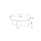 Table basse ronde Hillary – 80 cm Table de salon moderne
