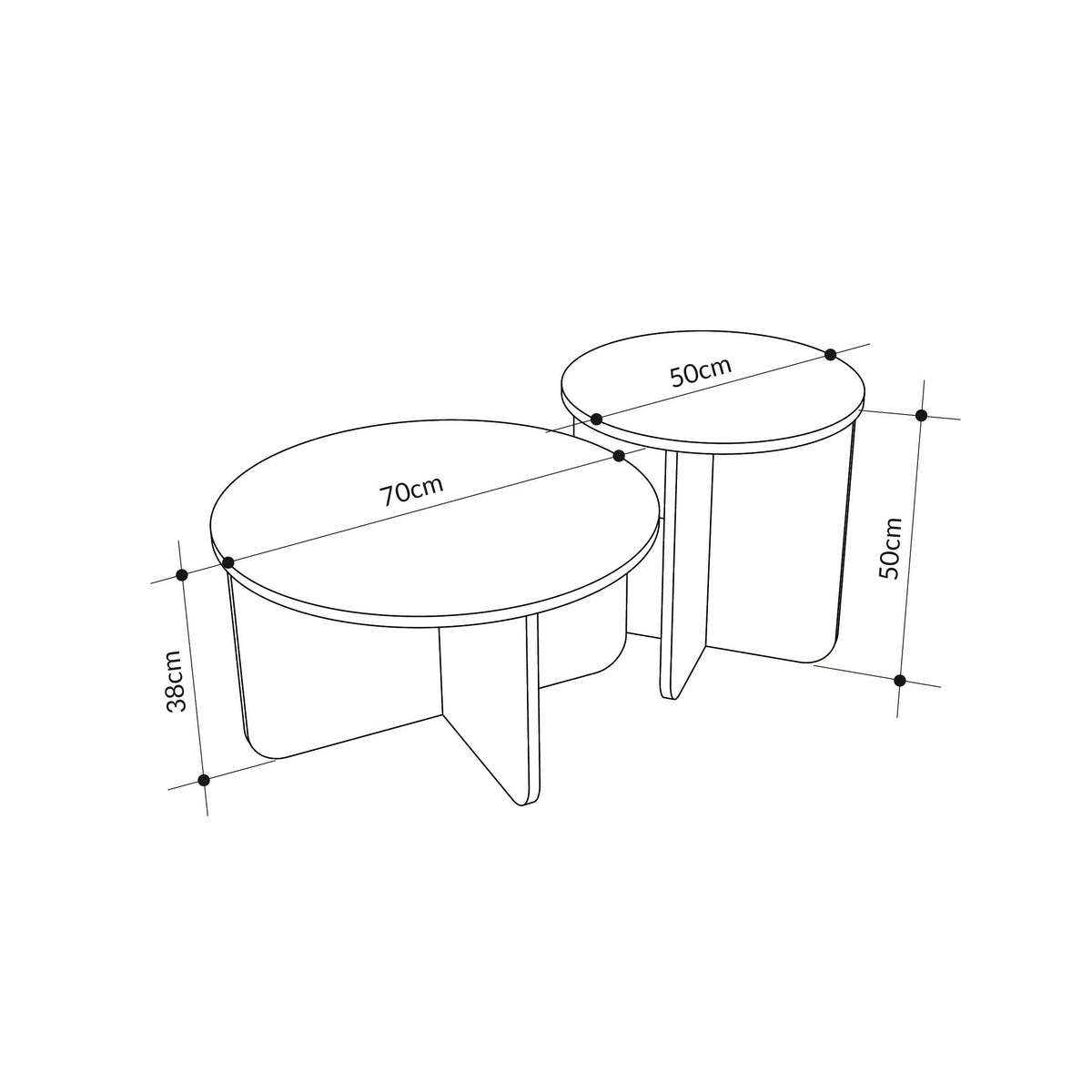 Table basse 2 pièces Hillary Modern