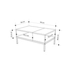 Table basse moderne Cailin avec rangement ouvert
