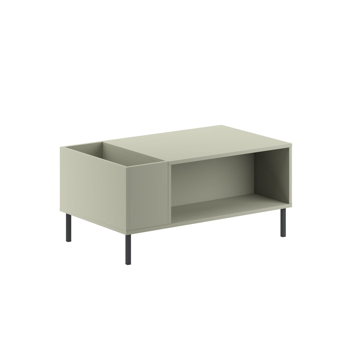 Table basse Vena moderne frêne vert 100 x 60 cm