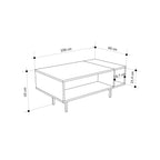 Table basse Mona moderne avec rangement ouvert