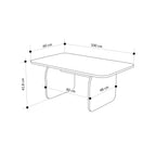 Table basse Pietra Modern Radius - 60x100 cm