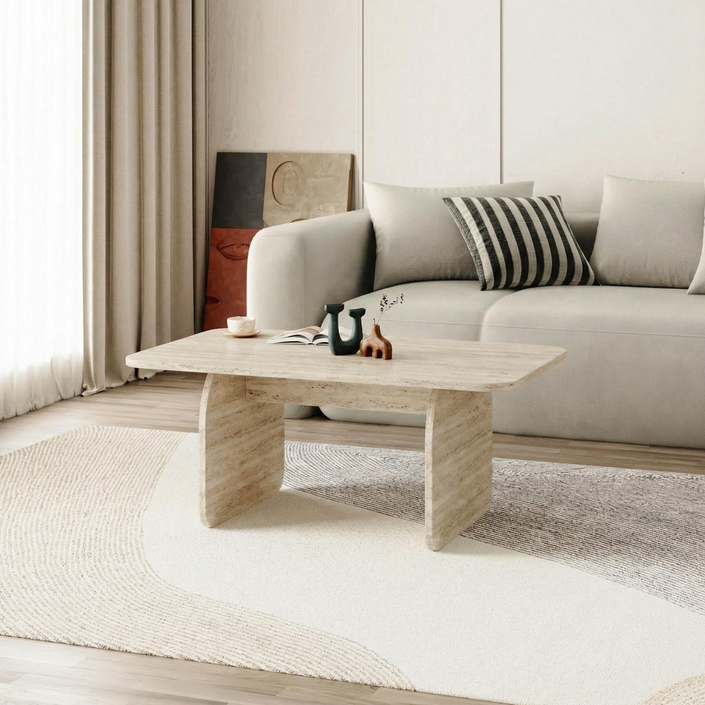 Table basse Pietra Modern Radius - 60x100 cm