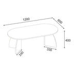 Table basse ovale Melina 120 cm