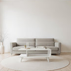 Table basse Titus avec étagère de rangement ouverte blanc 80 x 45 x 32,4 cm