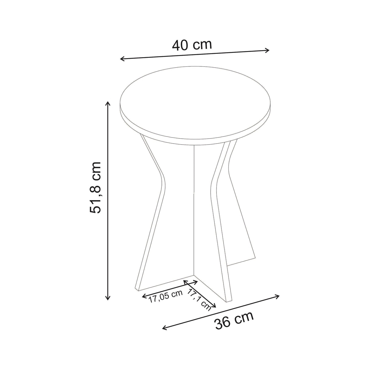 Table d'appoint moderne Lisa – Table d'appoint compacte