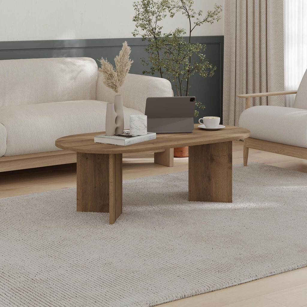 Table basse ovale Sable 119 x 60 cm