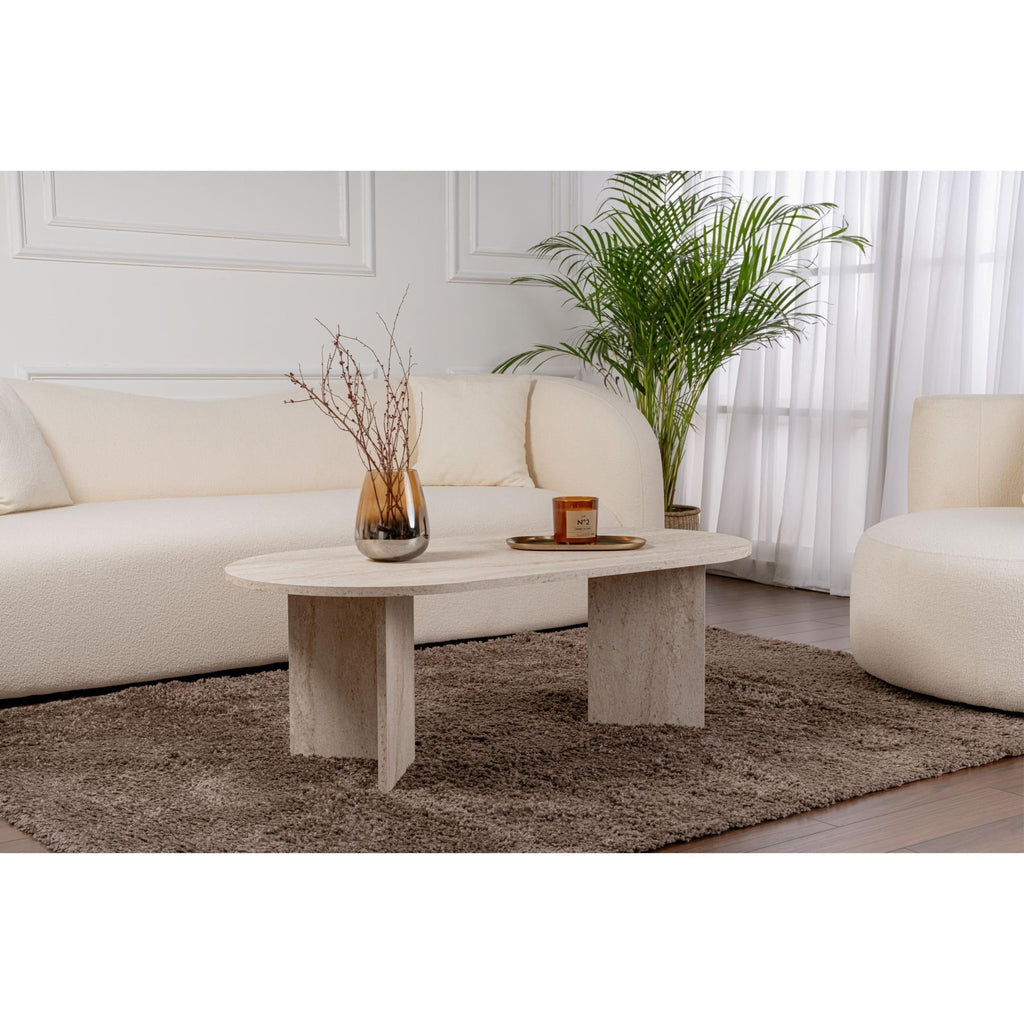 Table basse ovale Sable 119 x 60 cm