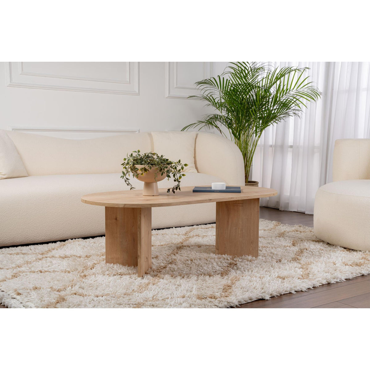 Table basse ovale Sable 119 x 60 cm