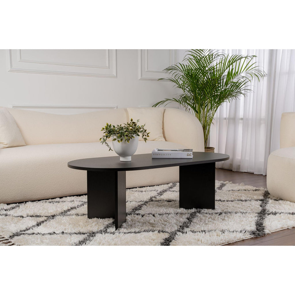 Table basse ovale Sable 119 x 60 cm