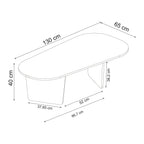Table basse ovale design moderne Ovalis