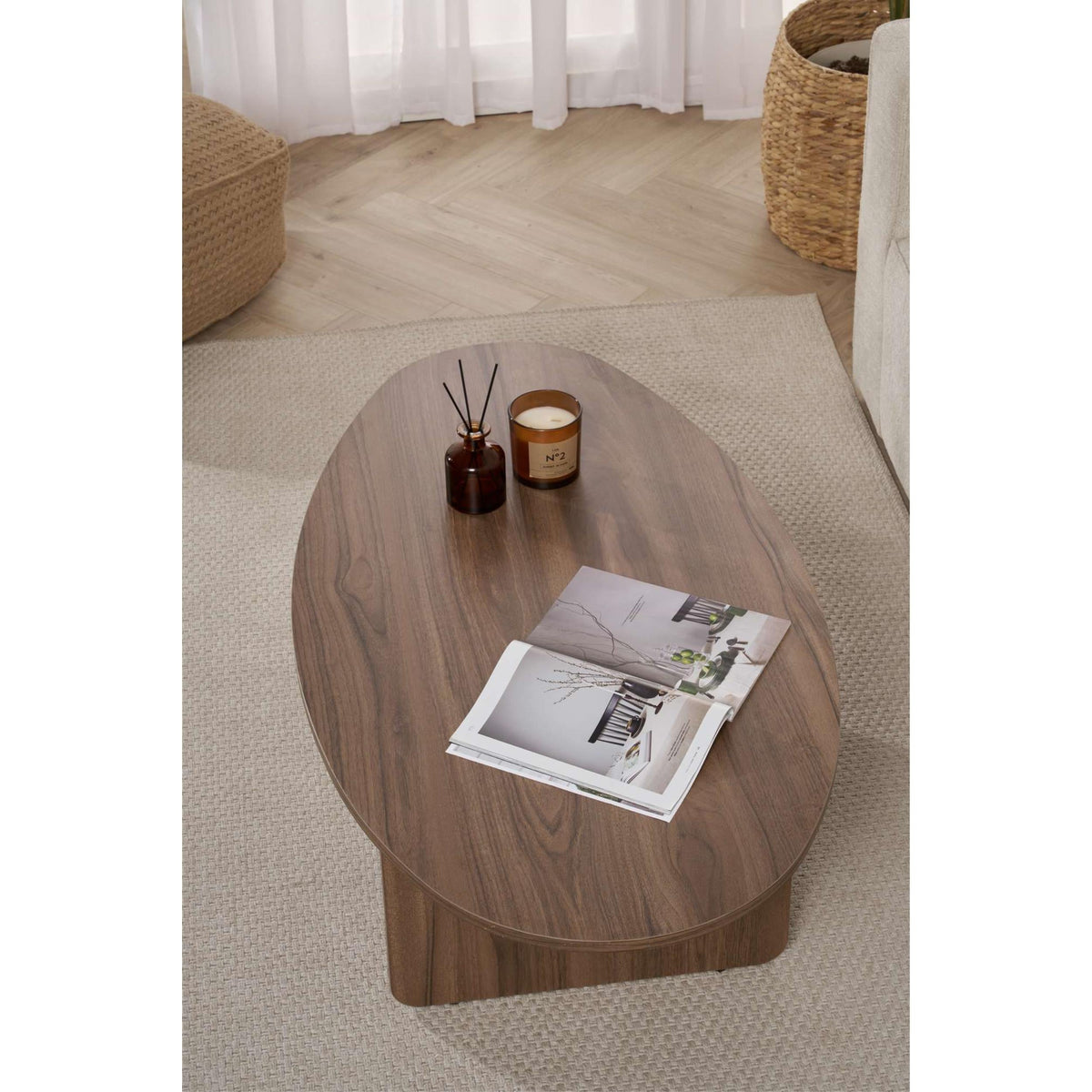 Table basse ovale Orba 120 x 65 x 40 cm